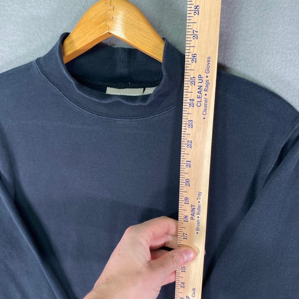 Croft & Barrow Mock Neck Shirt Mens‎ XL Gray Stretch Long Sleeve Casual - Picture 5 of 9